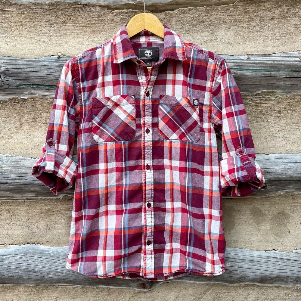 Women’s Timberland Plaid Button-up Shirt Size L